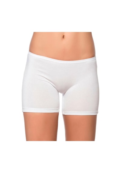 Özkan Underwear 3 Adet Özkan Bayan Likralı Süprem Şort Boxer 0412 Beyaz
