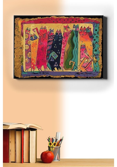 Webstyle Sayılarla Boyama Seti Kasnaklı Soyut Kediler 40 X 50 Cm