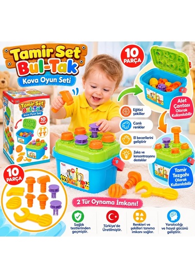 Ers Tamir Set Bul-tak Kova Oyun Seti Çok Renkli