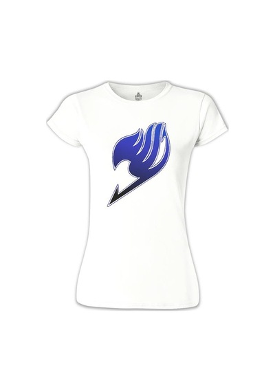 Fairy Tail - Logo Beyaz Kadın Tshirt 001