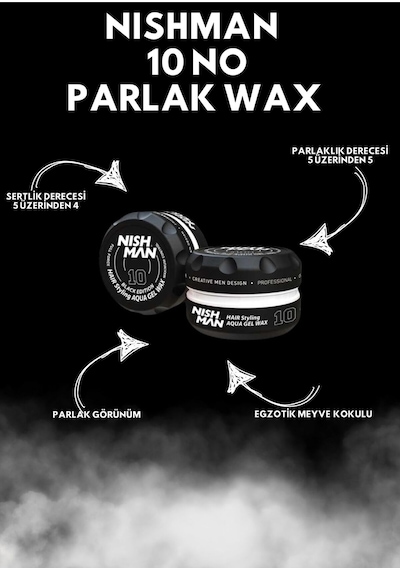 10 Saç Şekillendirici Ultra Sert Parlak Wax 150 Ml