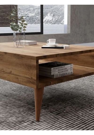 Orta Sehpa Masa Salon Sehpası Lüx Model 90x50x33 Atlantik Çam