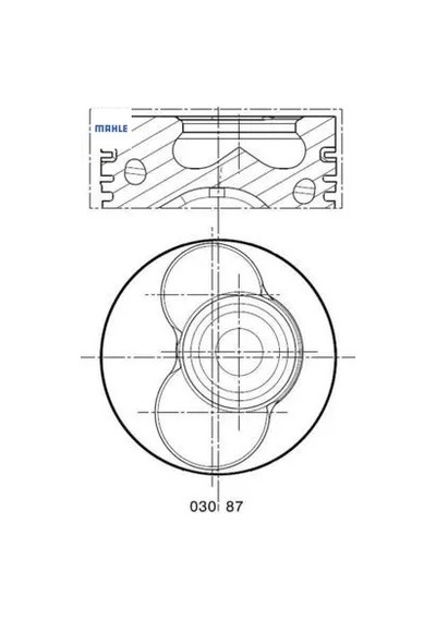 030pı00087102 Motor Piston Segman 0.50 Vw T5 Axb-axc 3.4 Silindir 80.01 030 Pı 00087102 Mahle 38107065