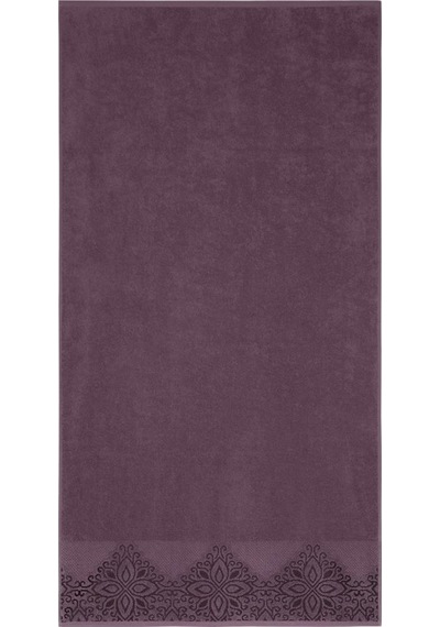 Pamuk Tekli Havlu Jakarlı Karna Home Klover - 70 X 140 Lavanta