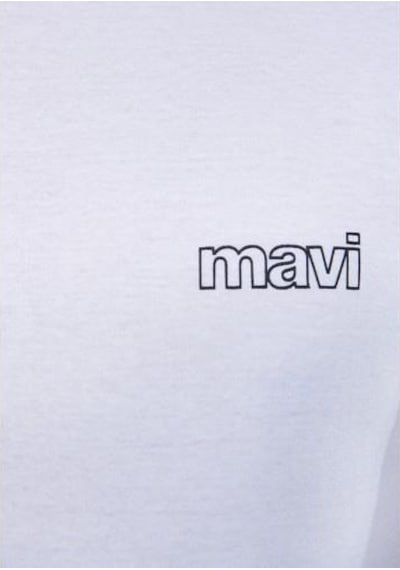 Mavi Basıc Tişört-beyaz Beyaz