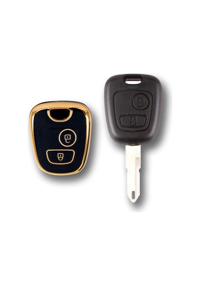 Peugeot 206 106 Partner Citroen C1 C3 Partner Berlingo Siyah Oto Anahtar Kumanda Kabı Kılıfı