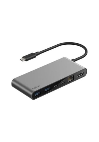Connect 8 Portlu Usb-c Hub, 4k 60hz E Kadar Çözünürlükleri Destekleyen Ekran Uyumu, Mac, Windows Ve Chromebook İle Çalışır, 100 W Pd, 10 Gbps Veri Aktarım Hızı Ve 2,5 Gbps Ethernet - Gri