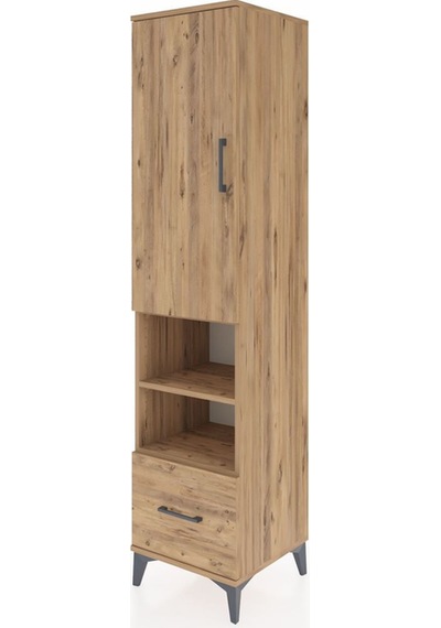 Hyperion Dolap 5 Raflı Tek Çekmeceli Tek Kapaklı 44x44x195 Çam-çam Atlas Çam