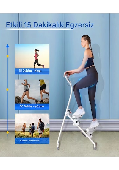 C-01 Katlanabilir Dikey Tırmanma Egzersiz Aleti Stepper Kondisyon