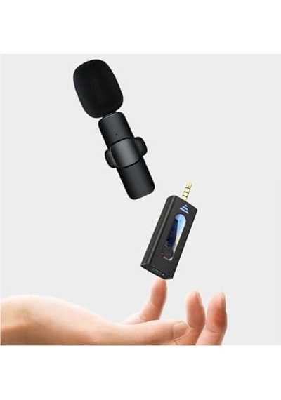 K35 Wireless Microphone Kablosuz Yaka Mikrofonu 360 Çok Yönlü Gürültü Azaltma Type-c Android Akıllı