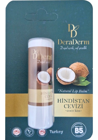 Deraderm Natural Lip Balm Hindistan Cevizi 5 Gr