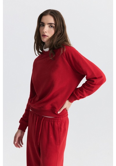Antioch Bisiklet Yaka Sweatshirt Ve Geniş Paça Pantolon Takım Kırmızı