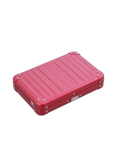 Aleon Vanity Kılıfı 25 Cm Gümüş Alüminyum Omuz Çantası, Hafif, Dayanıklı, Şık Tasarım Pembe