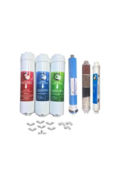 Su Arıtma Cihazı 9 Aşamalı 6 Filtreli Set Mebranlı Mineral Filtreli Set