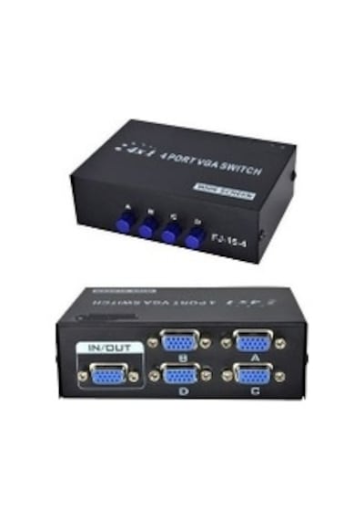 4 Port Vga Switch 4 Port Vga Seçici Seçmeli Vga Switch Kayıt Cihazı Kasa Vga Switch