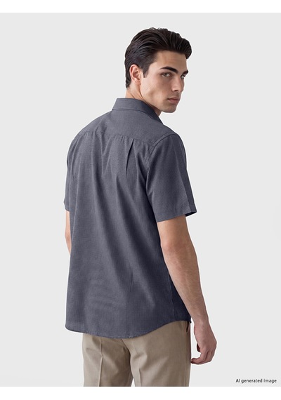 Lcw Busıness Lacivert Regular Fit Ekose Erkek Gömlek