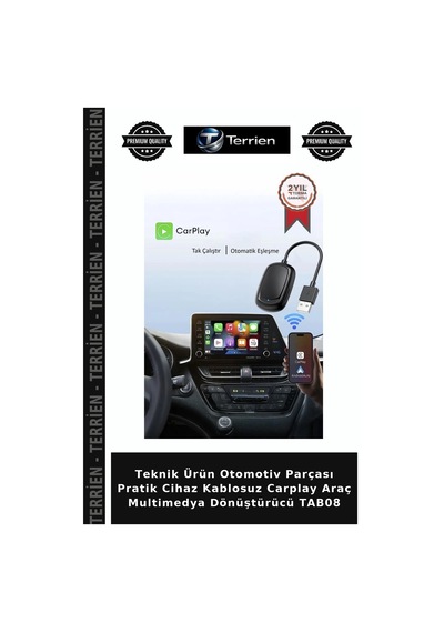 Teknik Ürün Otomotiv Parçası Pratik Cihaz Kablosuz Carplay Araç Multimedya Dönüştürücü Tab08 Diğer