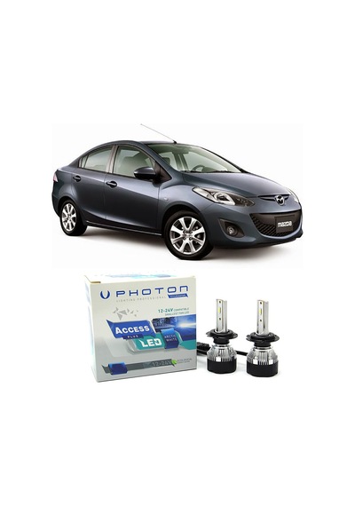 Mazda 2 Uzun + Kısa Far Ampulü H4 Access Yeni Seri Beyaz 2008-2014