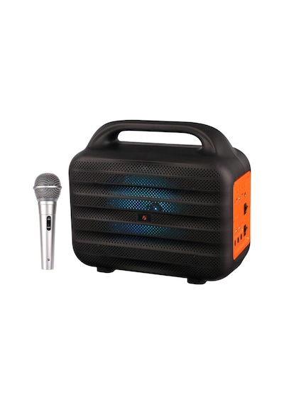 Mikrofonlu Bluetooth Hoparlör Güneş Enerjili Kamp Lambası Powerbank Fm-sd Kart-usb Girişli Şarjlı