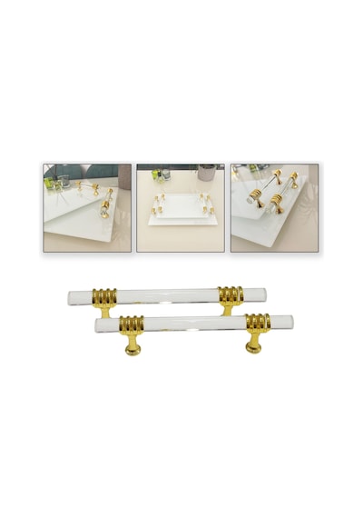 Epoksi Tepsi Kulpu Cam Kulp 2 Adet Gold