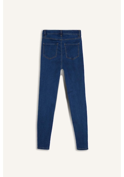 DeFacto -  Jegging Yüksek Bel Bilek Boy Dar Paça Basıc Jean Pantolon B7498AX24SP Mavi