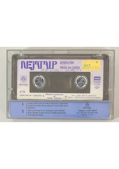 Nejat Alp Seninleyim - Sıksa Da Canını Kaset Orjinal Dönem Kağıt Baskı