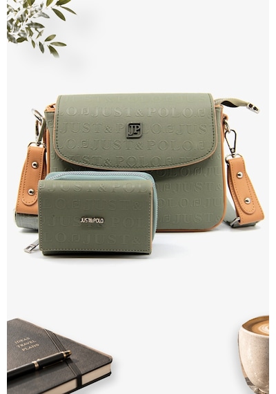 Just Polo Yesil 1002 Yeni Sezon Kolon Askili 4 Bolmeli Kadin Omuz Cantasi 21x16cm 4062