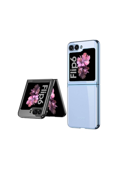 Samsung Galaxy Uyumlu Z Flip 6 Kılıf Kılıfist Full Camlı Kıpta Kılıf Şeffaf