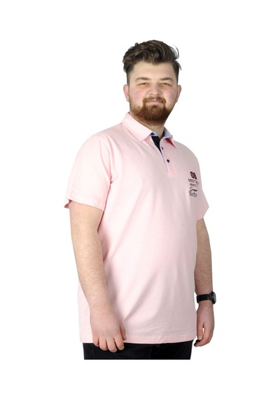 Mode Xl Büyük Beden T-Shirt Polo 08 Meeting 22329 Somon 001