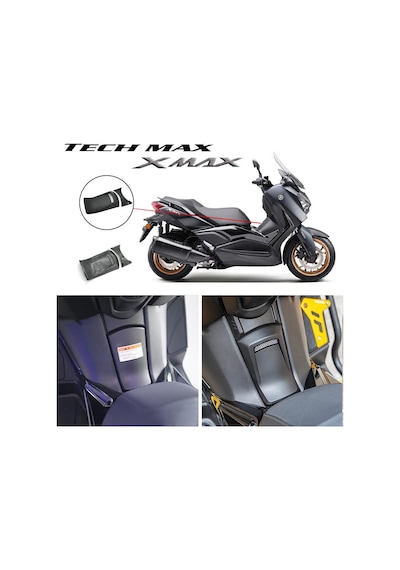Xmax Techmax 250/300 2023-2024 Benzin Depo Üzeri Koruma Kapak Seti Siyah