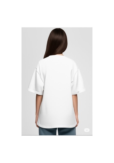 Nevermind Erkek & Kadın Beyaz Pamuklu 3 Lü T-shirt Paketi