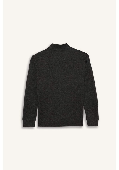 Defacto Regular Fit Yarım Balıkçı Yaka Sweatshirt E9625ax25auar163 Antrasit