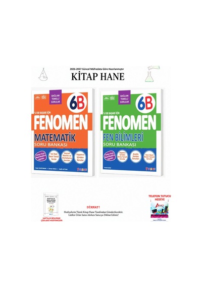Fenomen 6. Sınıf Matematik B Sb + Fen B Sb 2 Kitap Seti