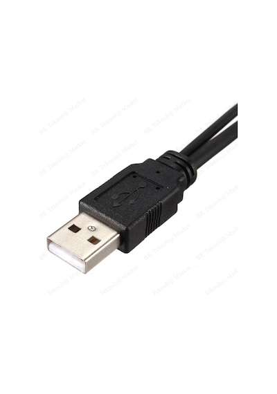 Taşınabilir Diskler Için Usb Y Kablosu 2 Usb - Mini Usb 5-Pin