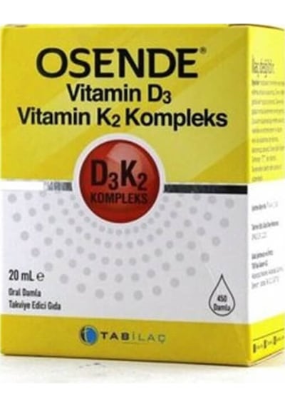 Osende Vitamin D3 K2 Complex Takviye Edici Gıda 20 Ml