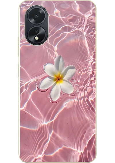 Oppo A38 Uyumlu Dalgalı Papatya Baskılı Silikon Kılıf Renkli