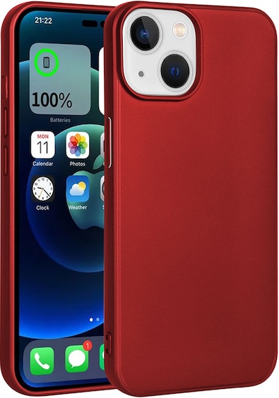 Apple Uyumlu iPhone 15 Tchs Premier Silikon Kılıf-kırmızı Kirmizi Kırmızı