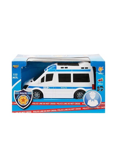 Sesli Işıklı Çarp-dön Polis Arabası 20 Cm Mavi