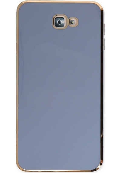 Samsung Galaxy Uyumlu , J7 Prime Kılıf Volet Silikon - Mavi