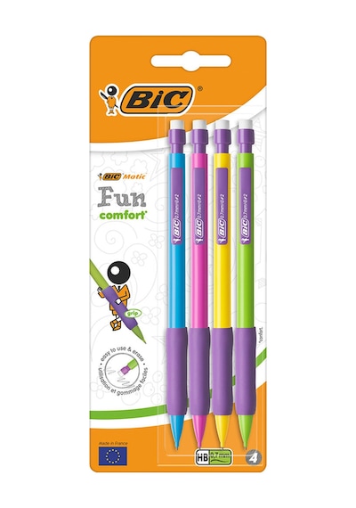 3 Adet Bic Matic Grip Fun 0.7 Versatil Kalem 4lü Blister