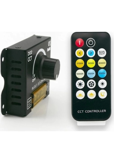 5v - 24v 30a 2 Kanal Çift Renk Cct 17 Tuşlu Rf Kumanda Ve Manuel Dimmer