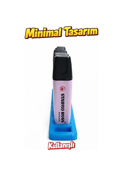 Fosforlu Kalem Uyumlu Çoklu Kapasiteli Masaüstü Kalemlik Minimal Tasarım Düzenleyici Stand Çok Renkli