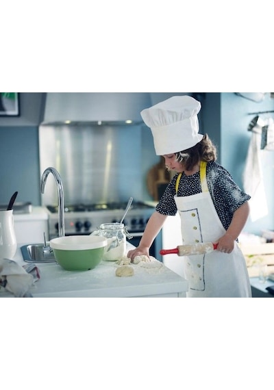 Ikea Toppklocka Çocuk Mutfak Önlüğü Ve Aşçı Şapkası 57 Cm Sarı - Beyaz