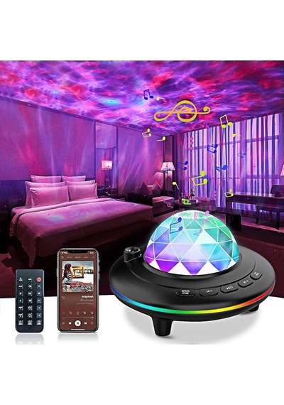 Galaxy Bluetooth Hoparlör Gece Lambası-müzik Senkron Led Yıldız Projektör-uzaktan Kumandalı Çok Renkli
