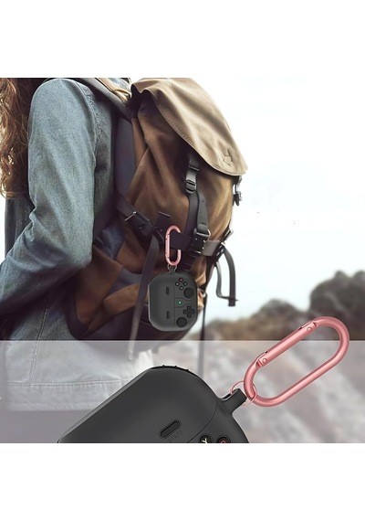 Retro-gamepad Samsung Galaxy Buds 3-pro-3 Fe İçin Kulaklık Kılıfı Darbe Emici Köşe Korumalı Buds 3 Pro Koruyucu Yumuşak Tpu Oyun Konsolu Görünümlü Buds 3 Pro Kılıfı Koyu Gri
