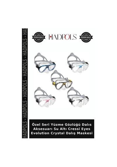 Özel Seri Yüzme Gözlüğü Dalıs Aksesuarı Su Altı Cressi Eyes Evolution Crystal Dalış Maskesi Clear-Pınk