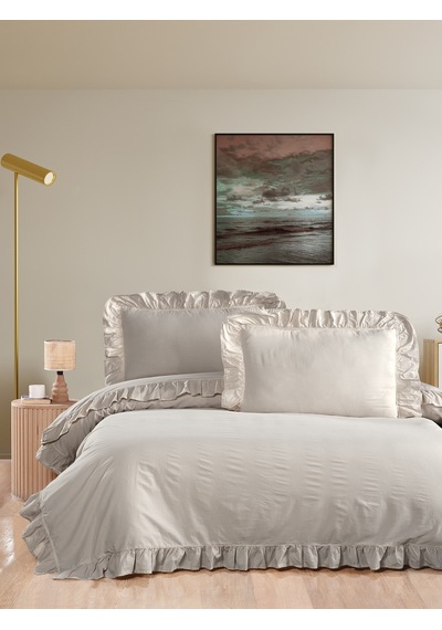 Bed Line Exclusıve Stonewashed Tek Kişilik Kutulu Bej
