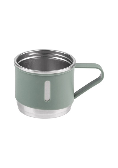 North Pacific Çelik Termos Seti 450 ML Yeşil - 3 Bardaklı