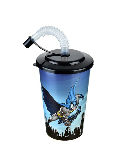 Batman Kapaklı Pipetli Bardak 400 Ml