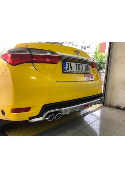 Toyota Corolla Uyumlu Difüzör Arka Tampon Eki Gri 4çıkış 2016+